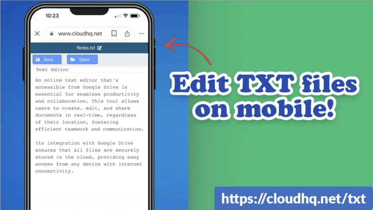 Text editor in Google Drive